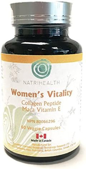 Natrihealth Women's Vitality, Collagen Peptide Maca Vitamin E, 60 Veggie Capsules