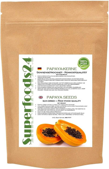 Natural Papaya Seeds/Papaya Pepper/Papaya Kernels/Dried Under 30 °C (15g or Approx. 1000 kernels)