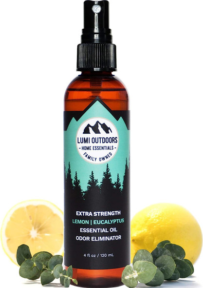 Natural Shoe Deodorizer Spray, Foot Odor Eliminator and Air Freshener - Organic Lemongrass, Mint, Tea Tree Essential Oils