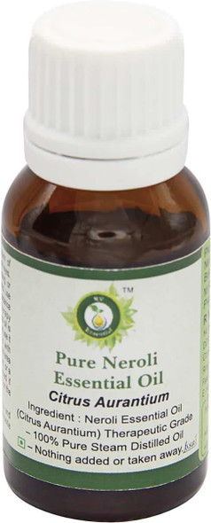 Neroli Essential Oil | Citrus Aurantium | For Skin | For Body | For Face | Massage Oil | 100% Pure Natural | Steam Distilled | 15ml | 0.507oz By R V Essential