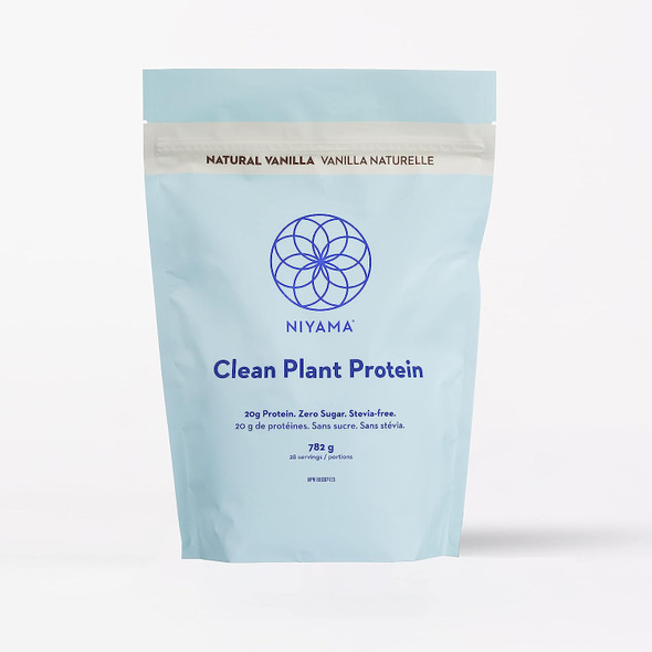 Niyama Clean Plant Protein Vanilla Delicious and Smooth Vegan Vanilla Plant Protein from Organic Peas - Paleo - Keto - Vegan - Soy-free, Gluten-free, No Stevia, Zero Sugar (28 servings, 782g)