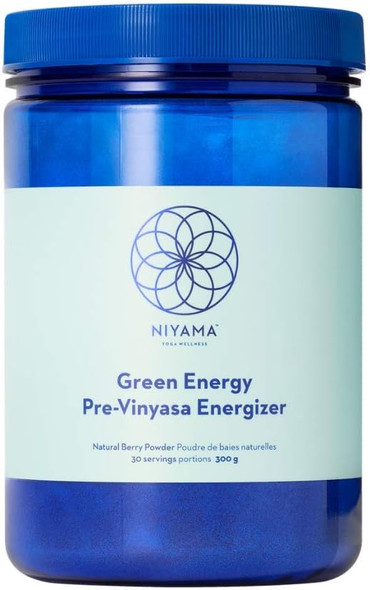 Niyama Green Energy Natural Pre Workout Energizer - 30 Servings | CAFFEINE FREE, No Sugar | Preworkout Energy Drink Mix with Natural Berry | Paleo, Keto, Vegan, Intermittent Fasting Friendly
