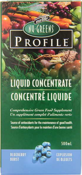 Nu-Greens Profile Blueberry Liquid, 500mL Bottle/IFC