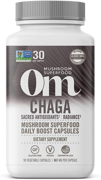 Om Chaga Mushroom 667mg 75 Caps 75 Fl Oz