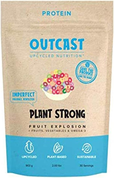 OUTCAST UPCYCLED NUTRITION Plant Strong Protein Fruit explosion 2 pound