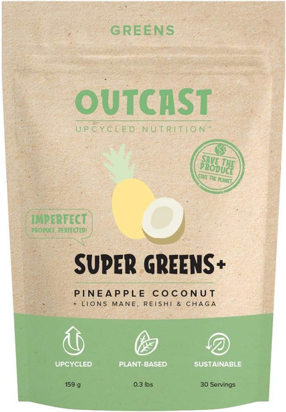 OUTCAST UPCYCLED NUTRITION super greens+ Pineapple Coconut 159 gram