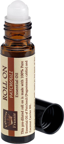 Patchouli Pre-Diluted Essential Oil Blend Roll-On 10ml 100% Pure. Undiluted Essential Oil Therapeutic Grade Amber Glass Bottle with Convenient and ready-to-use roll-on applicator