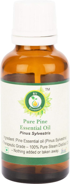 Pine Essential Oil | Pinus Sylvestris | Pine Oil | For Diffuser | 100% Pure Natural | Steam Distilled | Therapeutic Grade | 10ml | 0.338oz By R V Essential