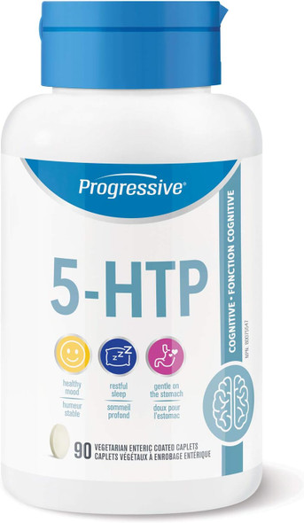 Progressive 5-htp, 90 Caplets | for Healthy Mood and Restful Sleep 90 count