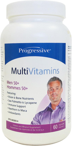 Progressive MultiVitamins for Men 50+ 60 Caps