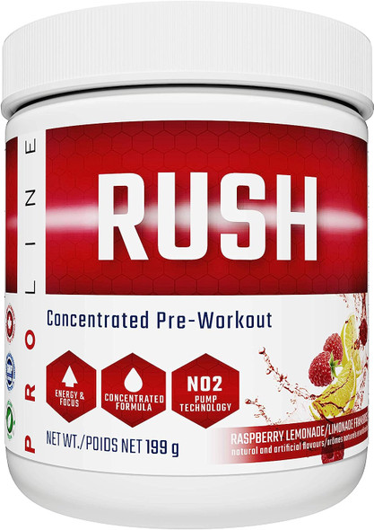 PROLINE Rush Pre Workout Raspberry Lemonade, 199 gram