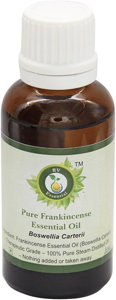 R V Essential Pure Frankincense Essential Oil 15ml (0.507oz)- Boswellia Carterii (100% Pure and Natural Therapeutic Grade)