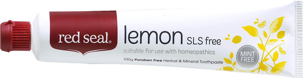 Red Seal Natural Lemon SLS Free Toothpaste That's Mint-free