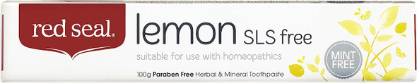 Red Seal Natural Lemon SLS Free Toothpaste That's Mint-free