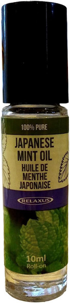 Relaxus Aromatherapy Pure Japanese Mint Oil. 10ml Roll-On Bottle