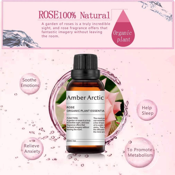 Rose Essential Oil 30ml(1oz) 100% Pure Natural Aromatherapy Lavender Oil for Diffuser, Massage, Skin
