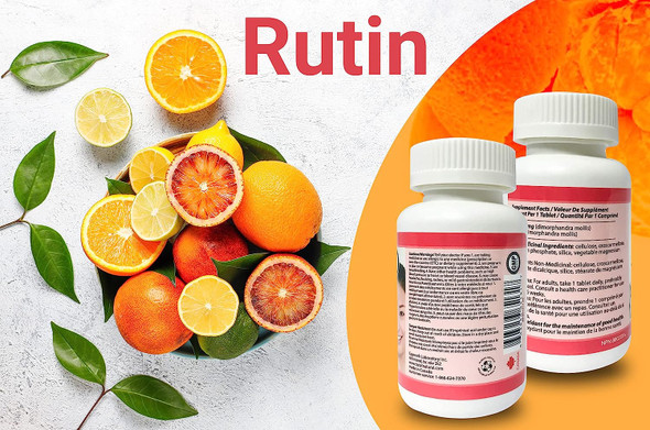 Rutin 50mg 90 tablets [1 bottle] by Total Natural, Anti-inflammatory, Help Absorb And Utilize Vitamin C, Improved Vascular Health, Vision Care