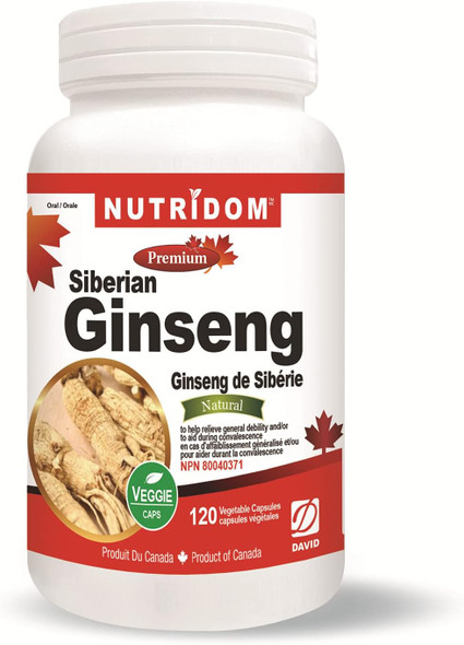 Siberian Eleuthero | 500mg Siberian Ginseng Root Powder | 120 Vegan capsules | Traditional Herbal Supplement for Adaptogen | Reduction of Stress & Fatigue | Made in Canada