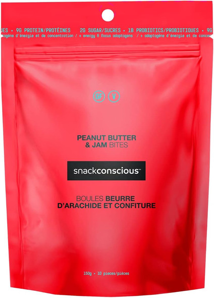 SNACK CONSCIOUS Peanut Butter And Jam Bites 150g