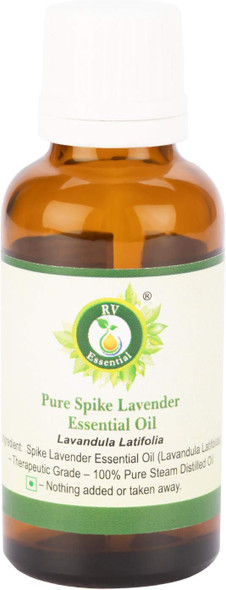 Spike Lavender Essential Oil | Lavandula Latifolia | Spike Lavender Oil | Lavender Spike Oil | For Painting | 100% Pure Natural | Steam Distilled | Therapeutic Grade | 50ml | 1.69oz By R V Essential