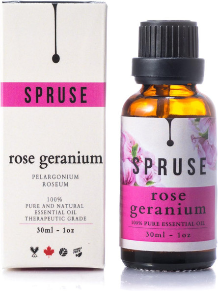 SPRUSE Rose Geranium Essential Oil - 30ml - 100% Natural Undiluted