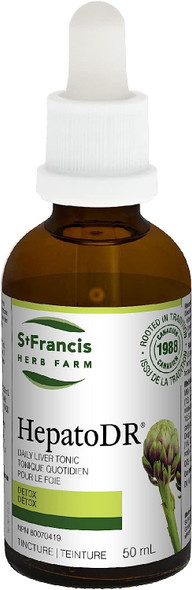 St. Francis Herb Farm Hepato DR Tincture | Daily Liver Support Supplement | Supports Liver Function and Liver Detox | Dandelion | Milk Thistle | Globe Artichoke | 50 mL
