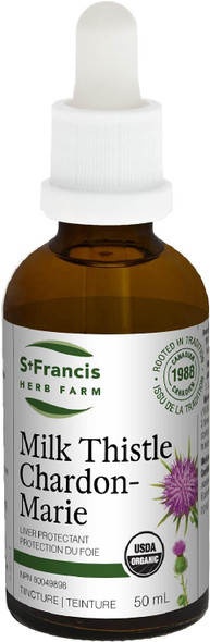 St. Francis Herb Farm Milk Thistle Tincture | Liver Supplement | Helps Support Liver Function | Liver Detox | Herbal Supplement | 50 mL