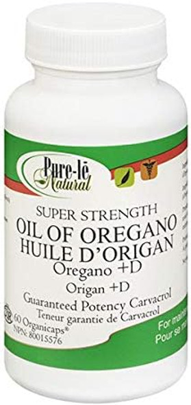 Super Strength Oil of Oregano + Vitamin D 60 Organicaps