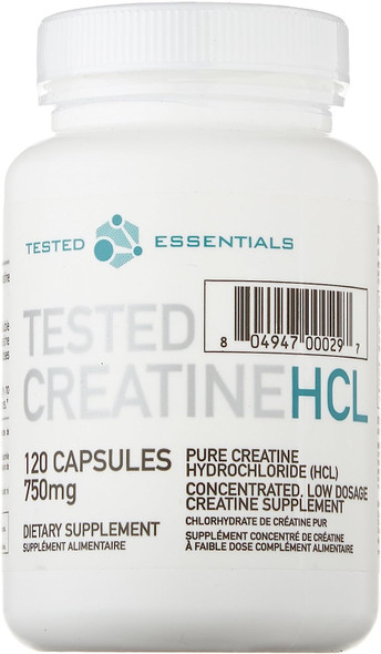 Tested Essentials Hcl Pure Creatine Hydrochloride, 120 Count