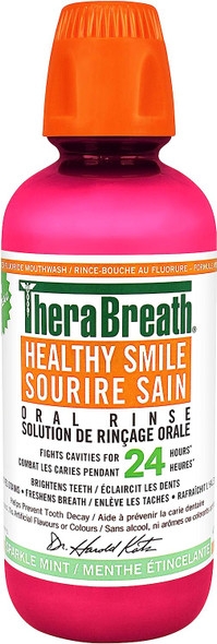 Therabreath Healthy Smile oral Rinse - sparkle Mint | Fluoride & Xylitol - Fights Cavities for 24 Hours | Certified Vegan, Gluten Free & Kosher, 16 ounces