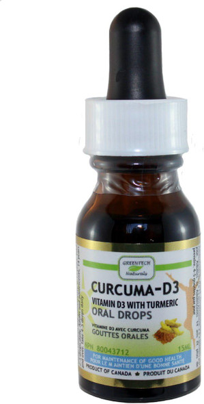 Vitamin D3 Oral Drops with Turmeric- Curcuma D3 Oral Drops (200IU/Drop)