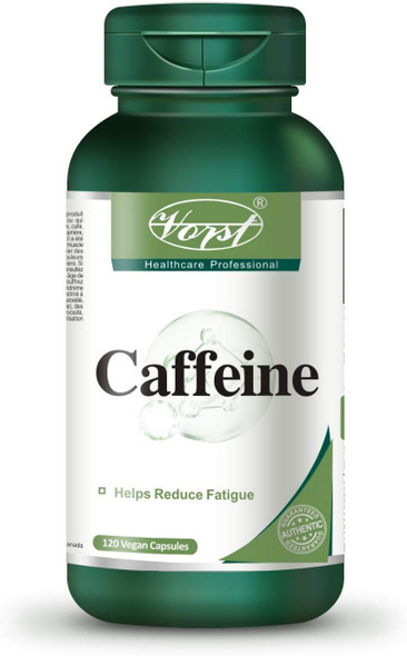 VORST Caffeine 180mg 120 Vegan Capsules | Supplement to Help Reduce Fatigue (1 Bottle)