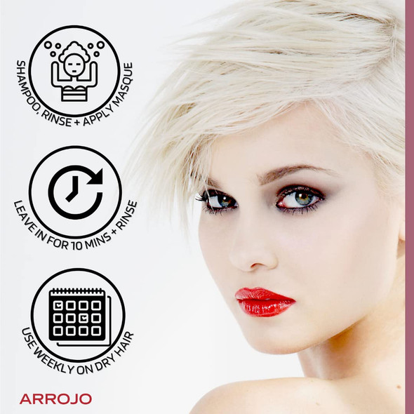 ARROJO Hair Repair Deep Conditioning Hair Mask  Hair Treatment Masks for Shiny & Lustrous Hair  Sulfate & Paraben Free Protein Hair Treatment  Hair Mask for Dry Damaged Hair & Color Treated Hair