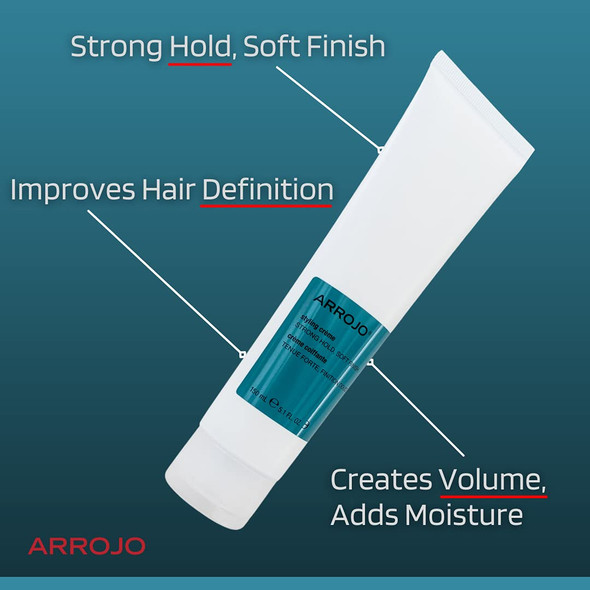 ARROJO Hair Styling Cream for Women and Men - Versatile Style Shaper Hair Smoothing Cream - Blow Dry Cream to Hold, Define & Soften your Hair - Great Volume Hair Cream (5.1 fl oz)