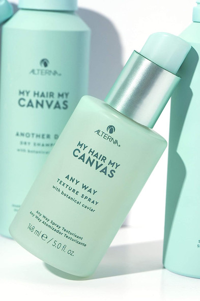 Alterna My Hair My Canvas Easy Does It Air Dry Balm and Any Way Texture Spray Vegan Styling Set | Provides Lightweight & Long-lasting Styles for All Hair Types | Sulfate Free