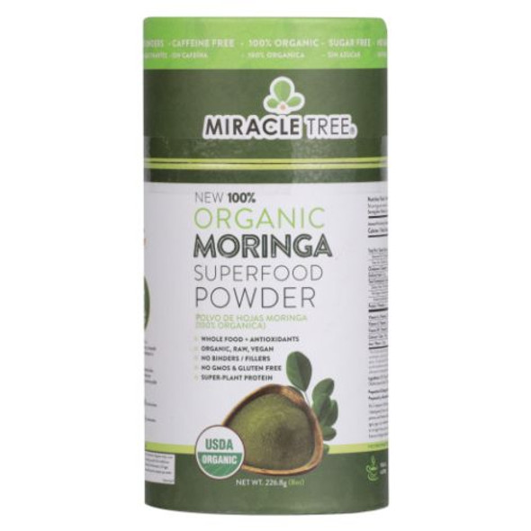 Organic Moringa Superfood Powder 8 Oz By Miracle Care