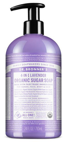 Dr Bronner Organic Sugar Soap - Lavender 710ml