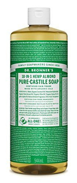 Dr Bronner Almond Castile Liquid Soap 1L