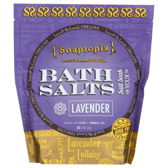 Bath Salts Lavender 16 Oz By Soaptopia