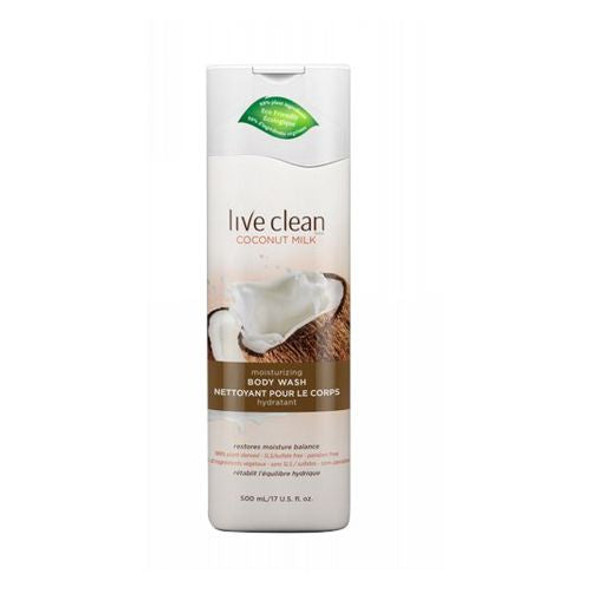 Coconut Milk Body Wash Moisturizing 17 Oz By Live Clean