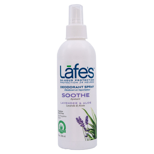 Spray Deodorant with Soothe 8 Oz By Lafes Natural Body Care