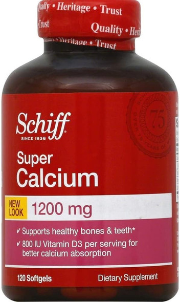 Super Calcium 120 Sftgls By Schiff/Bio Foods