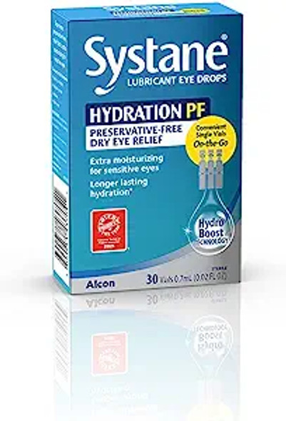 Systane Hydration PF Lubricant Eye Drops Vials 30 Each By Genteal