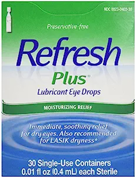 Refresh Plus Lubricant Eye Drops Single-Use Containers 30 ct By A&Z Pharmaceutical