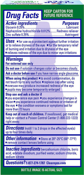Clear Eyes Itchy Eye Relief Drops 0.5 oz By Med Tech Products