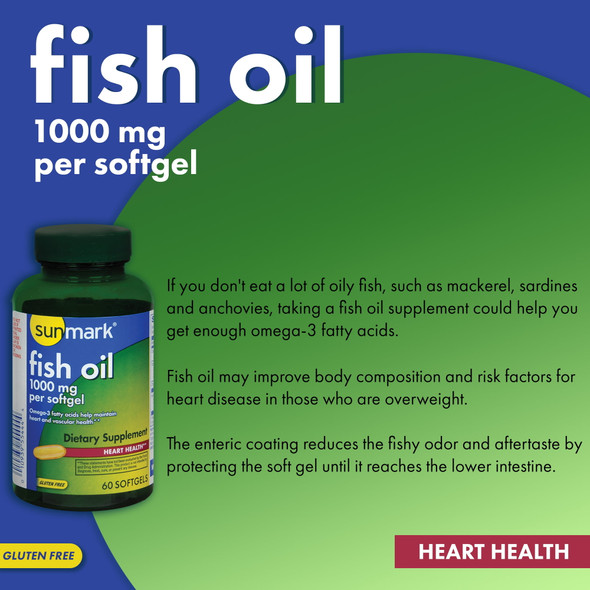 Fish Oil 60 Caps By Sunmark