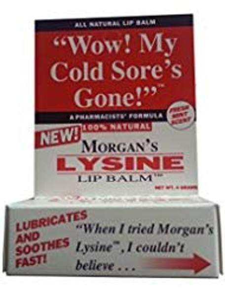 Morgans Lysine Lip Balm Medicated 0.17 oz By Morgans