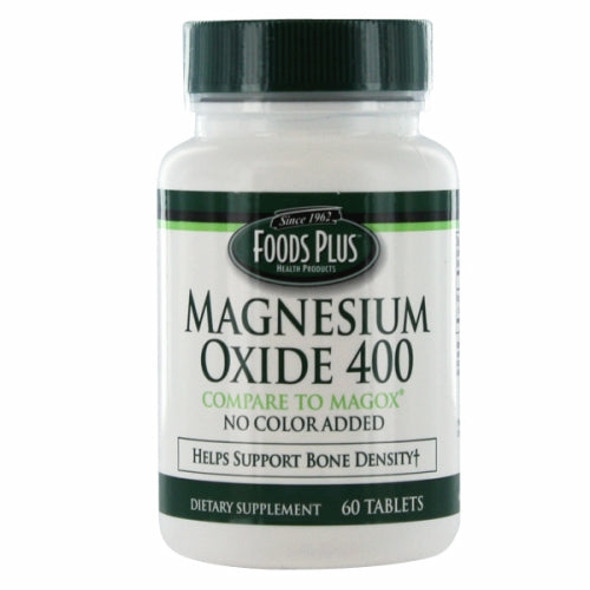 Magnesium Oxide 60 Tabs By Foods Plus