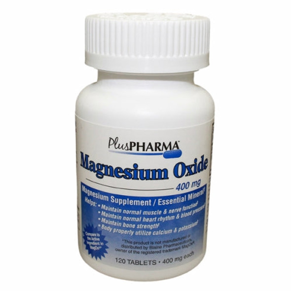 Magnesium Oxide 120 Tabs By Plus Pharma