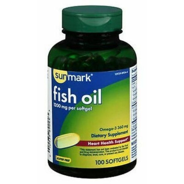 Sunmark Fish Oil Softgels 100 Caps By Sunmark